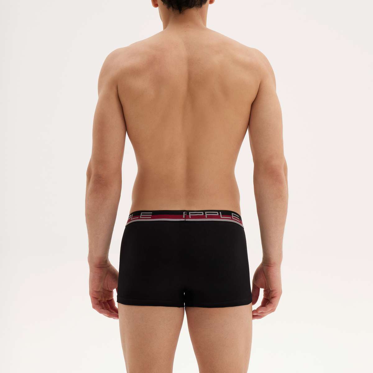 APPLE BOXER MEN΄S COTTON BOXER 0110951 BLACK BORDEAUX - Μαύρο - XXL